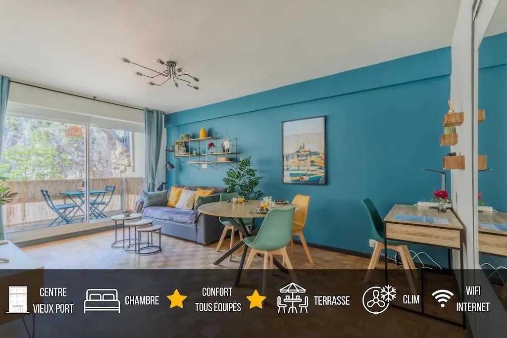 Apartment Divine Idylle Central Vieux-Port Terrasse Clim Marseille
