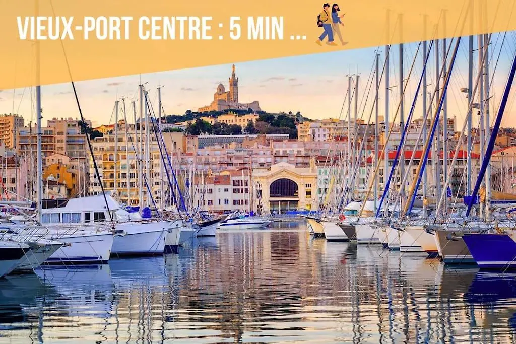Apartment Divine Idylle Central Vieux-Port Terrasse Clim Marseille