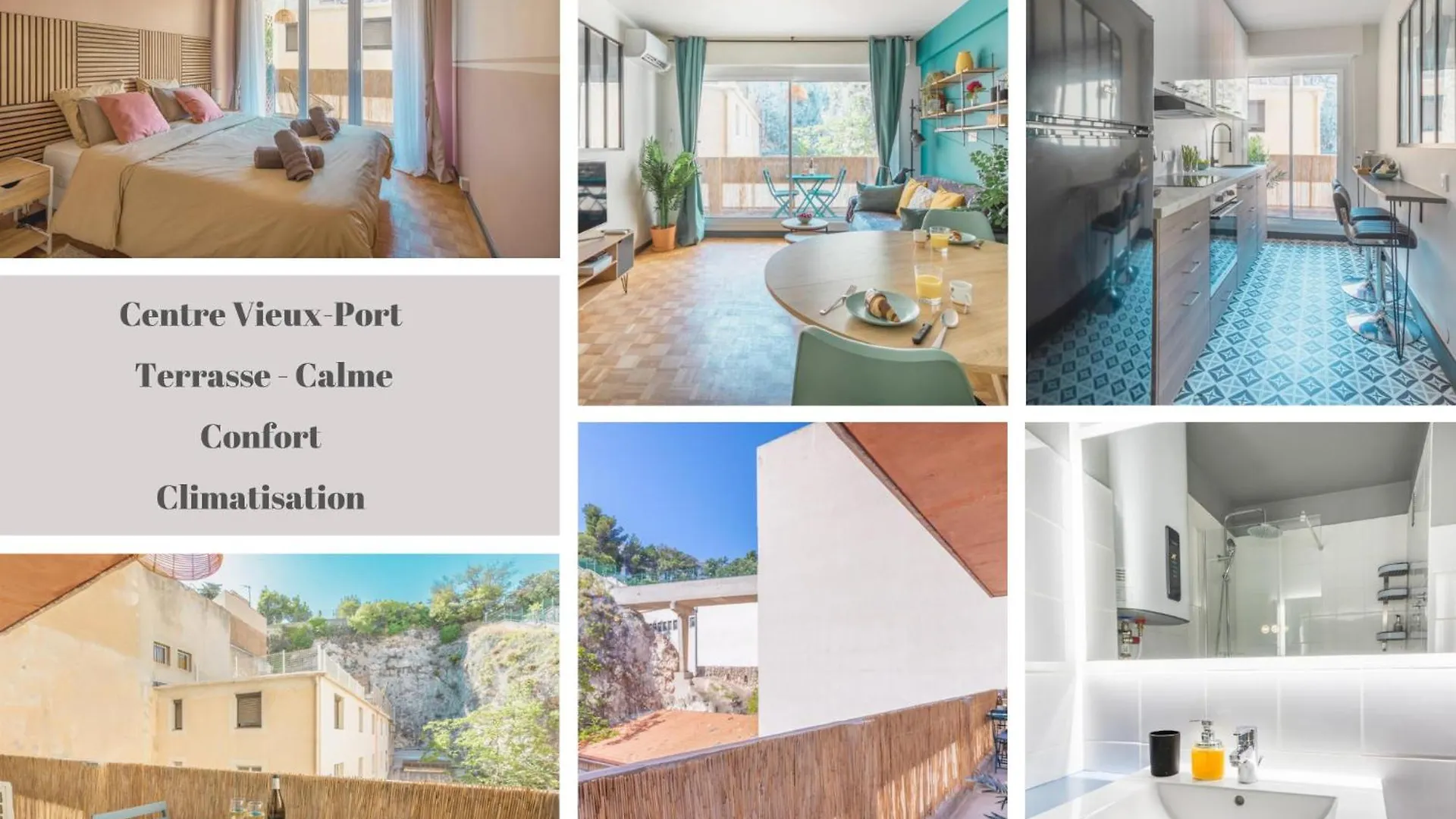 Divine Idylle Central Vieux-Port Terrasse Clim Marseille Apartment
